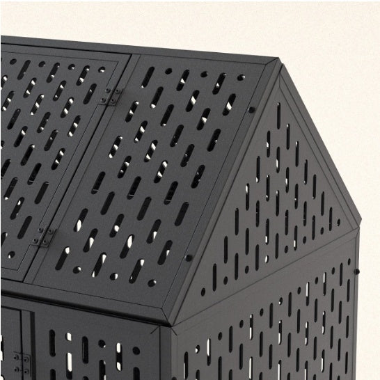 Heavy Duty Dog Crate 45 Inch Indestructible Pet Dog Cage Crate Kennel With Roof Top 2 Doors Removable Trays