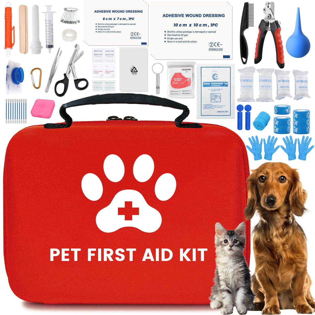 Pet Safety First Aid Kit for Home & Travel